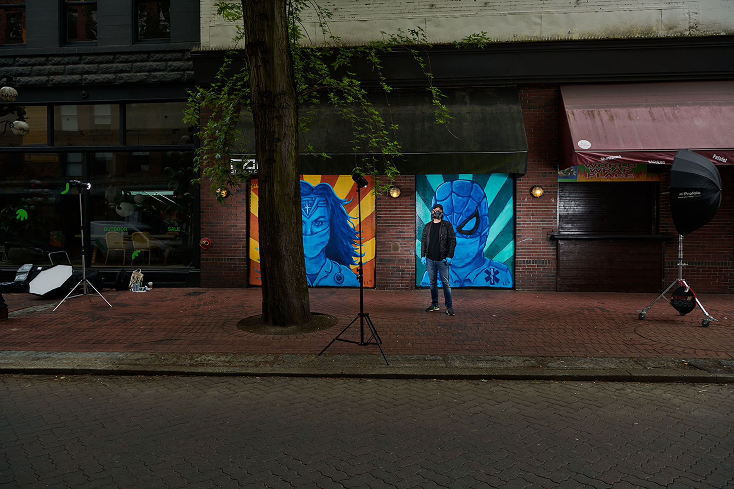 2020-Pandemic-Murals-of-Gratitude-Gastown-Vancouver-Art-Personal-Project-Erich-Saide-Photographer-Artist-Lukas-Lundberg-BTS